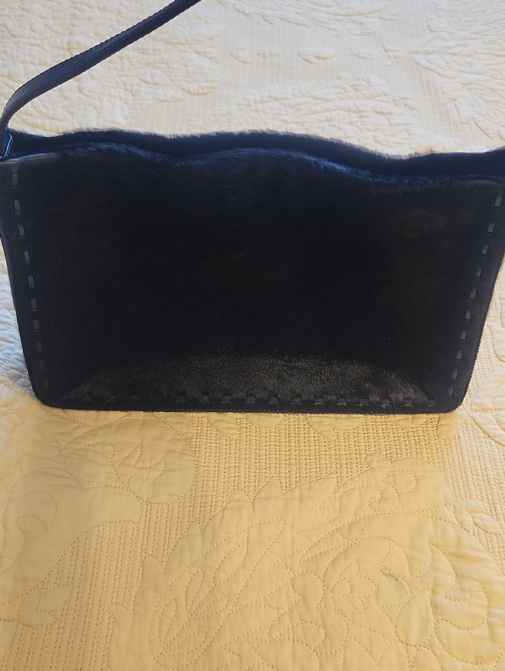 Coach Black Calfhair Shoulder Bag